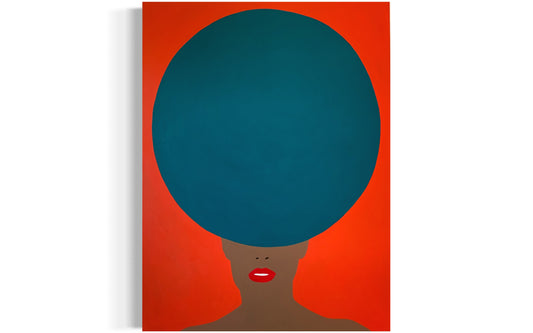 T E A L & R E D - L I P S - FRAMED