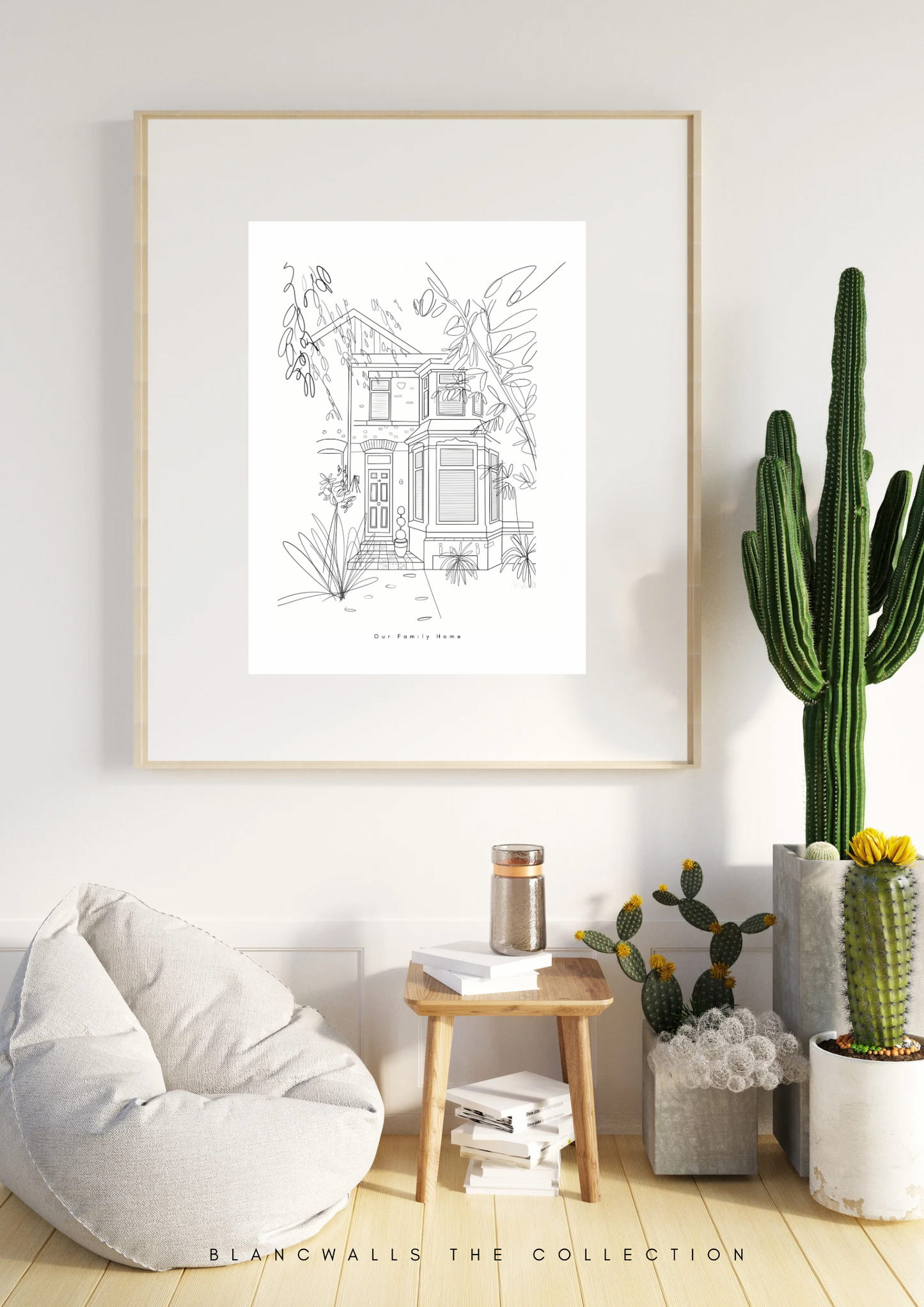LINE DRAWING HOME ILLUSTRATION