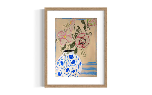 Blue Swirl Vase - Original