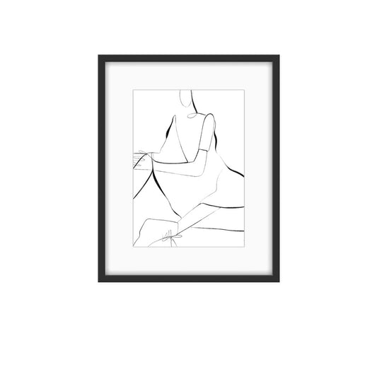 SITTING - Line Drawing Fashion Illustration