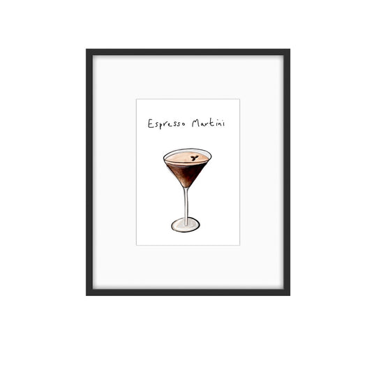 ESPRESSO MARTINI - Line Drawing Cocktail Illustration