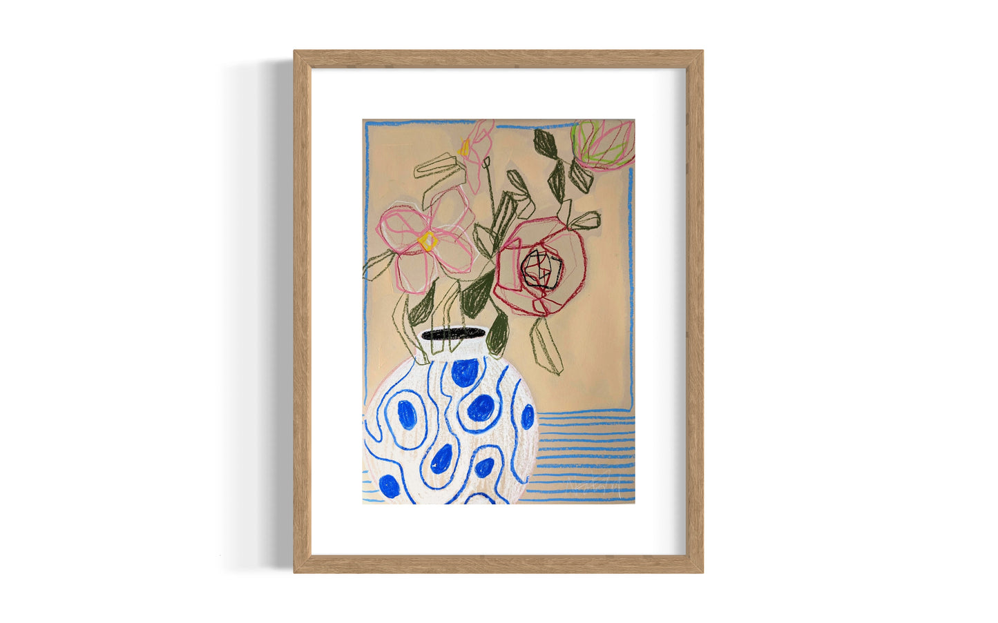 Blue Swirl Vase