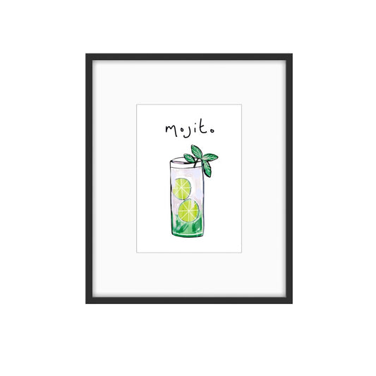MOJITO - Line Drawing Cocktail Illustration