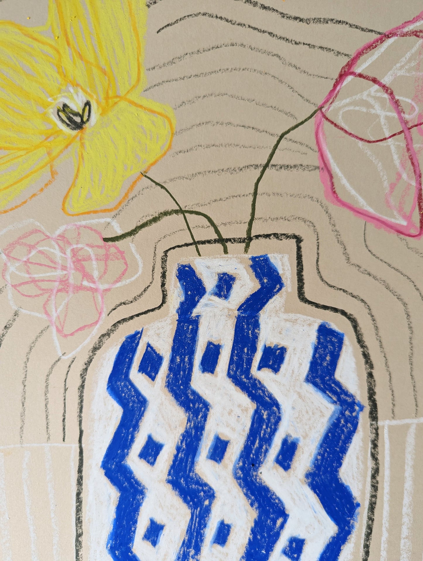 Blue Pattern Vase - Original